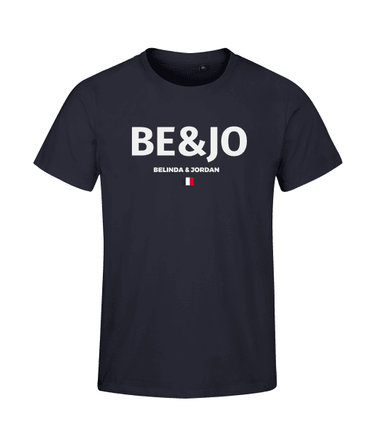 Tee-shirt 100% coton biologique tricolore logo blanc, 190 grammes Coupe droite