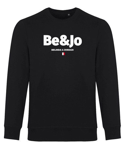 Sweat-shirt Tricolore 100% coton biologique, Coupe droite logo blanc